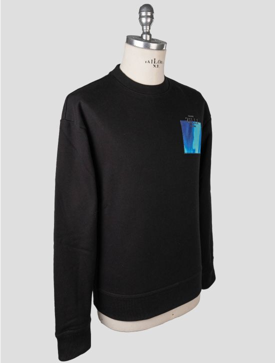 Zilli Zilli Black Cotton Sweater Crewneck Black 001