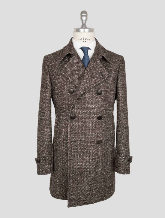 Tagliatore Gray Wool Ac Pl Pa Double Breasted Overcoat