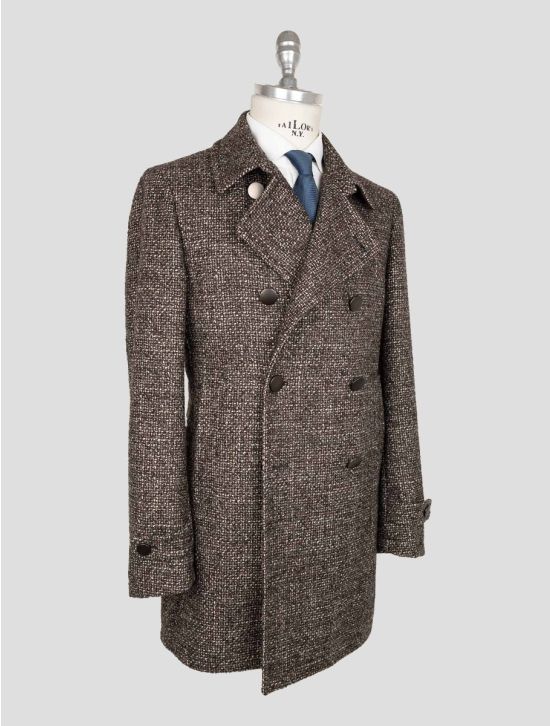 Tagliatore Gray Wool Ac Pl Pa Double Breasted Overcoat