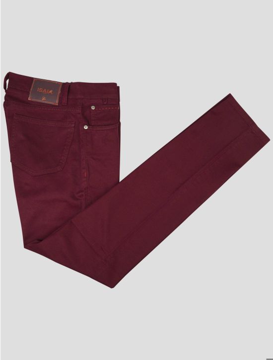Isaia Isaia Burgundy Cotton Ea Jeans burgundy 000