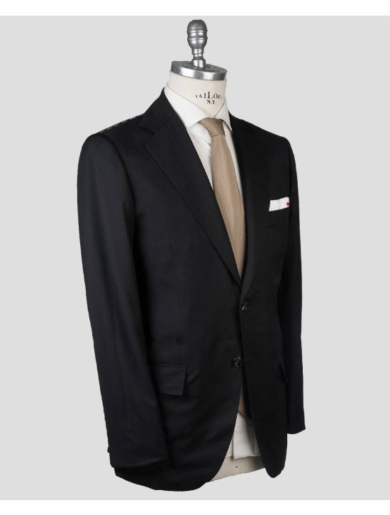 Kiton Kiton Black Virgin Wool Suit Black 001