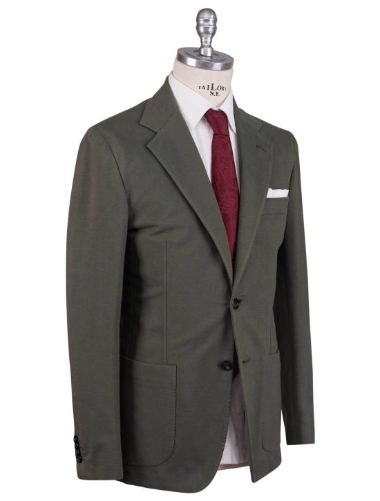 Kiton Kiton Green Cotton Ea Blazer Green 001