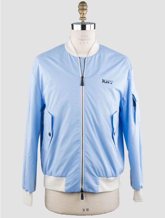 KNT KNT Kiton Light Blue Cotton Coat Light Blue 000