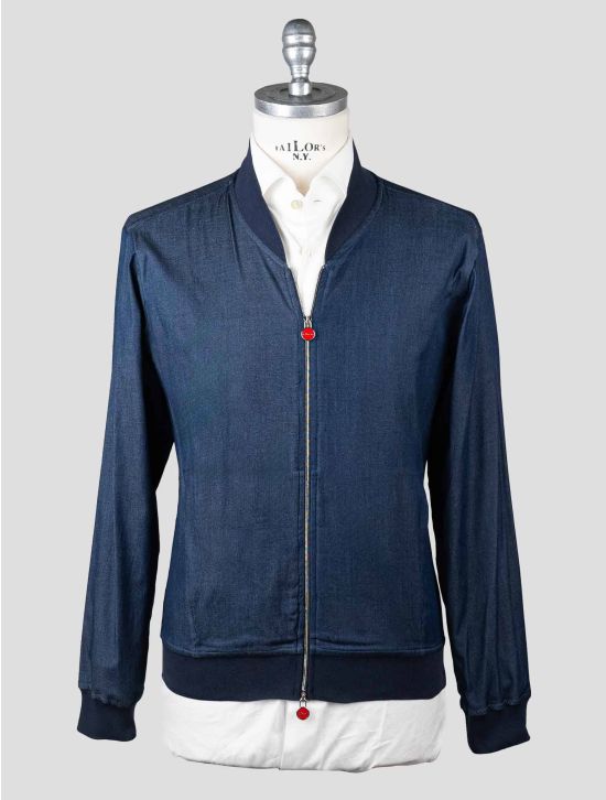 Kiton Kiton Blue Navy Cotton Ea Coat KCY31 Blue Navy 000