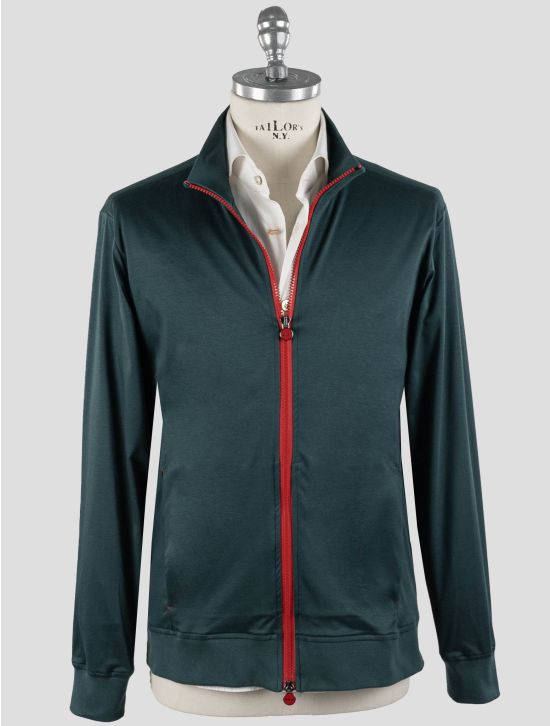 Kiton Kiton Green Cotton Coat RED STITCH Green 000