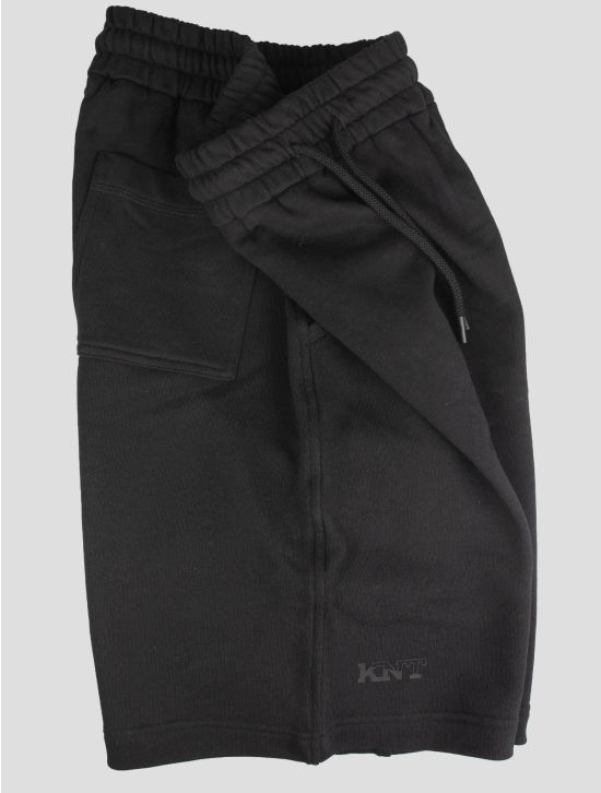 KNT KNT Kiton Black Cotton Short Pants Black 001