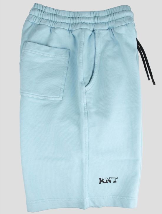 KNT KNT Kiton Light Blue Cotton Short Pants Light Blue 000