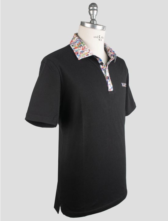 KNT KNT Kiton Black Cotton Polo Special Edition Black 001