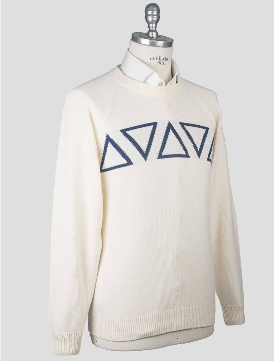 KNT KNT Kiton White Wool Sweater Crewneck White 001