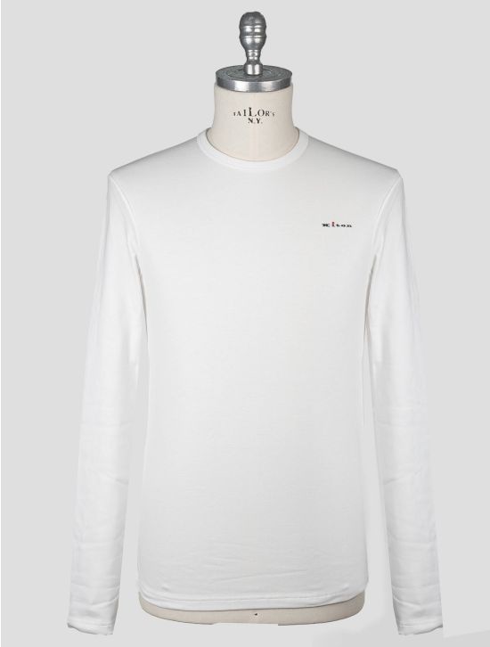 Kiton Kiton White Cotton Ea T-Shirt Underwear Long Sleeve White 000