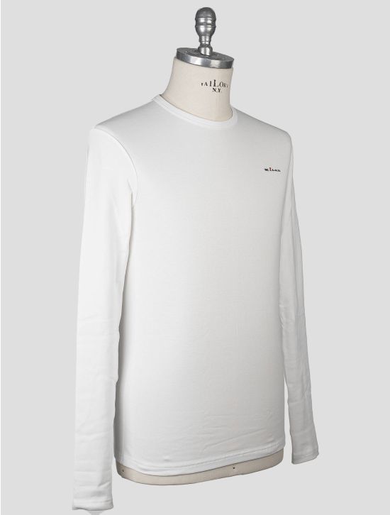 Kiton Kiton White Cotton Ea T-Shirt Underwear Long Sleeve White 001