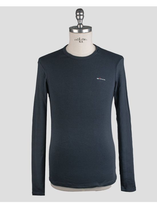 Kiton Kiton Blue Navy Cotton Ea T-Shirt Underwear Long Sleeve Blue Navy 000