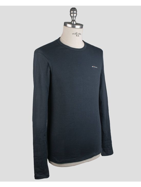 Kiton Kiton Blue Navy Cotton Ea T-Shirt Underwear Long Sleeve Blue Navy 001