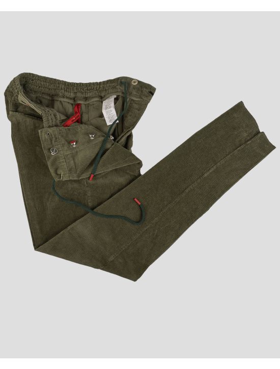 Kiton Kiton Green Cotton Cashmere Ea Velvet Pants Green 001