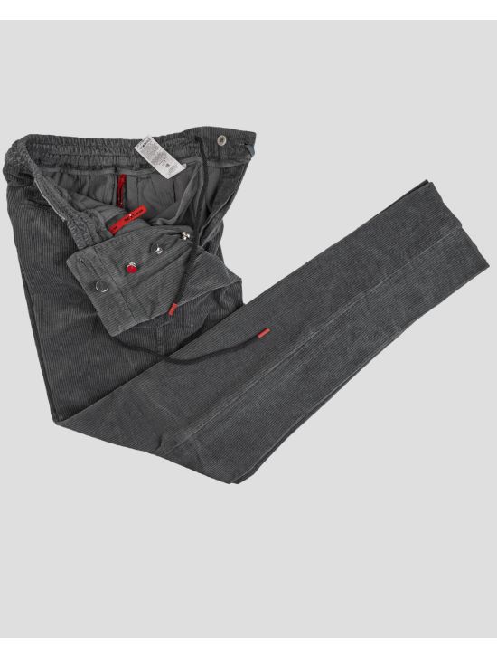 Kiton Kiton Dark Gray Cotton Cashmere Ea Velvet Pants Dark Gray 001