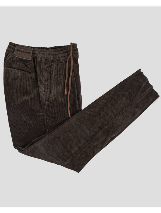 Kiton Kiton Dark Brown Cotton Cashmere Ea Velvet Pants Dark Brown 000