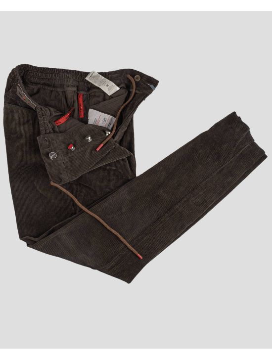 Kiton Kiton Dark Brown Cotton Cashmere Ea Velvet Pants Dark Brown 001