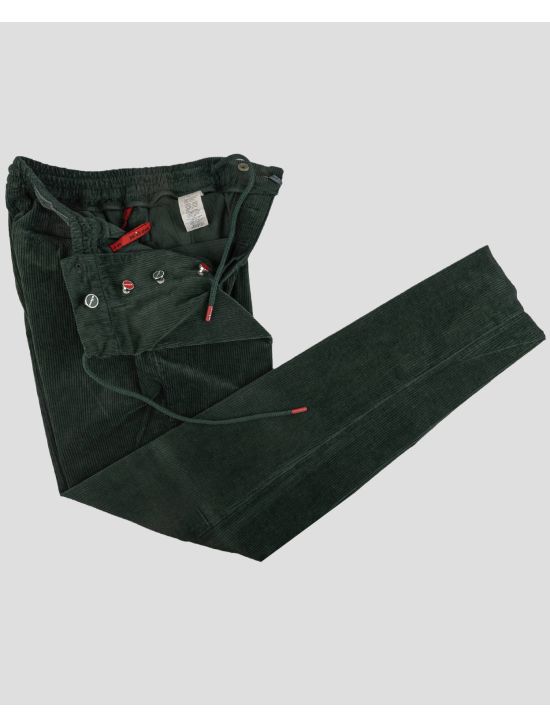 Kiton Kiton Green Cotton Cashmere Ea Velvet Pants Green 001