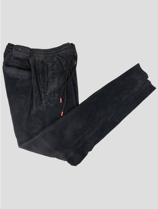 Kiton Kiton Black Cotton Cashmere Ea Velvet Pants Black 000