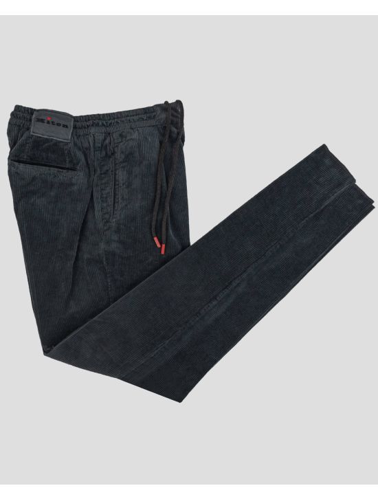Kiton Kiton Petrol Green Cotton Cashmere Ea Velvet Pants Green 000