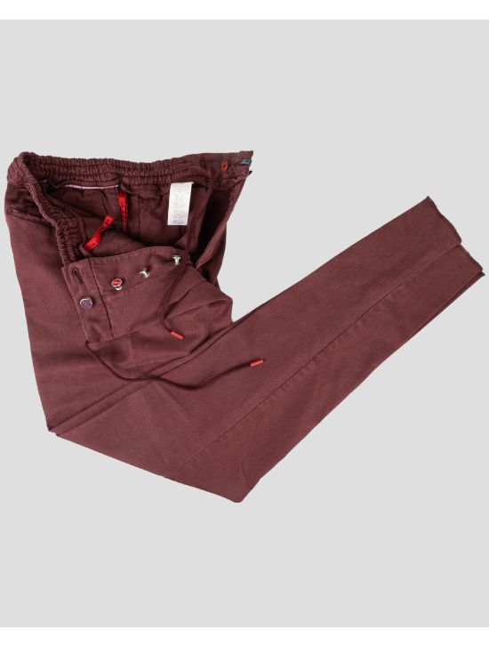 Kiton Kiton Burgundy Lyocell Cotton Ea Pants Burgundy 001