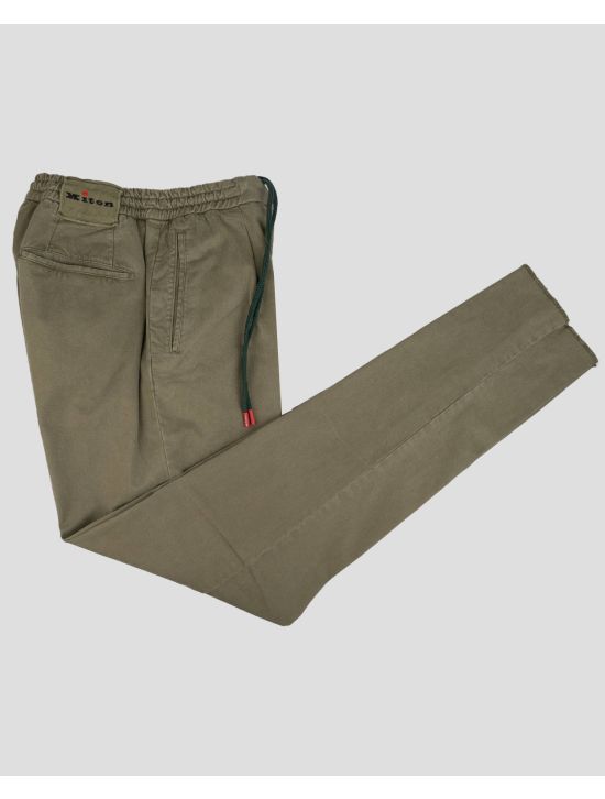 Kiton Kiton Green Lyocell Cotton Ea Pants Green 000