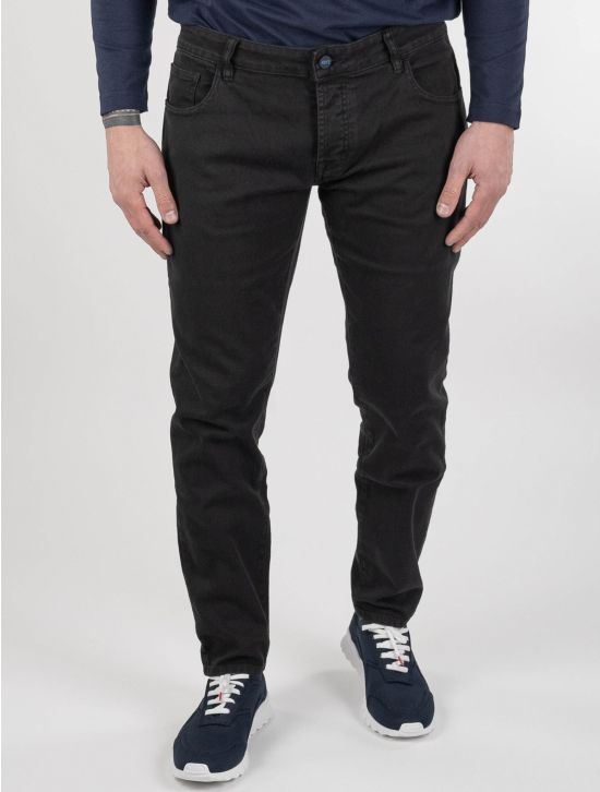 KNT KNT Kiton Black Cotton Ea Jeans Special Edition Black 000