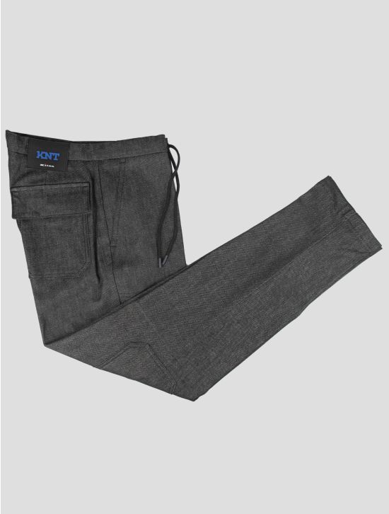 KNT KNT Kiton Black Cotton Cashmere Ea Cargo Pants Black 000