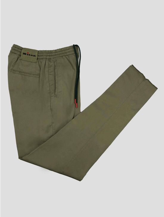 Kiton Kiton Green Cotton Lyocell Ea Pants Green 000