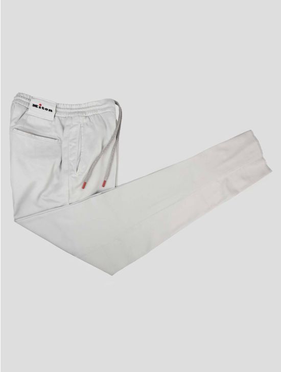 Kiton Kiton Light Gray Cotton Lyocell Ea Pants Light Gray 001