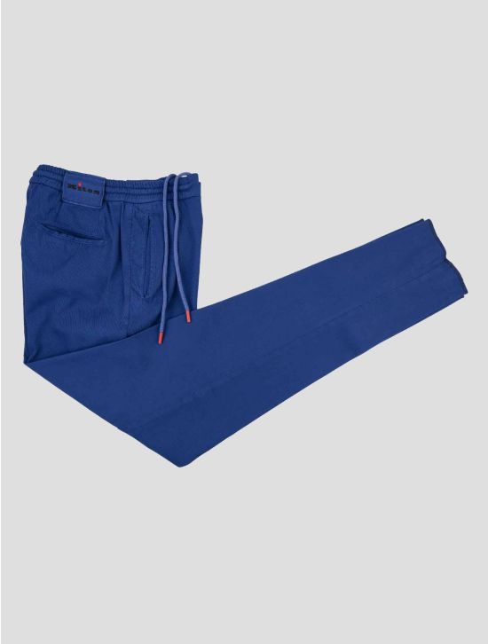Kiton Kiton Blue Cotton Cashmere Ea Pants Blue 001