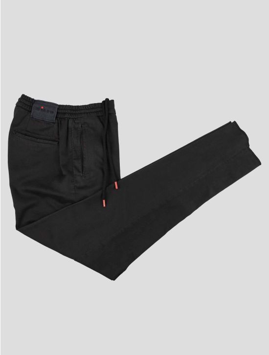 Kiton Kiton Black Cotton Linen Ea Pants Black 001