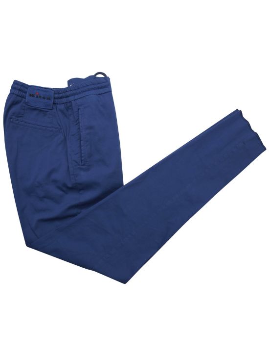 Kiton Kiton Blue Cotton Silk Ea Pants Blue 000