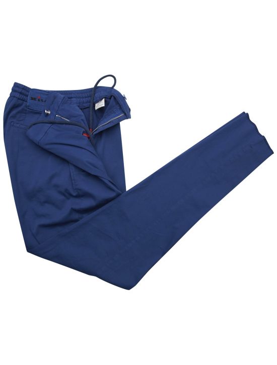Kiton Kiton Blue Cotton Silk Ea Pants Blue 001