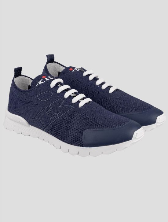 Kiton Kiton Blue Cotton Ea Pu Sneakers Blue 000