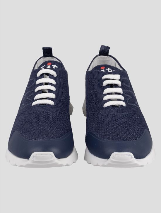 Kiton Kiton Blue Cotton Ea Pu Sneakers Blue 001