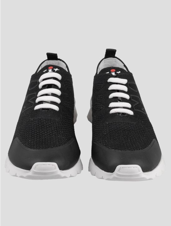Kiton Kiton Black Cotton Ea Pu Sneakers Black 001