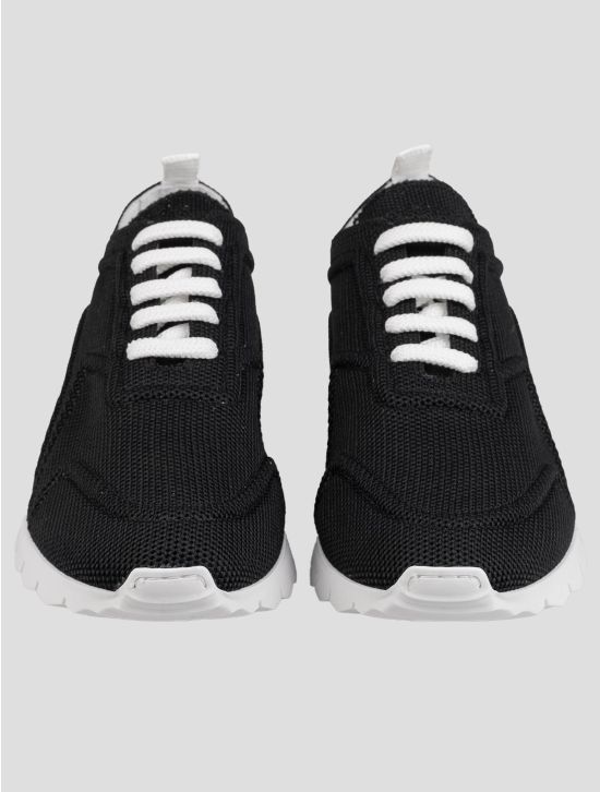 Kiton Kiton Black Cotton Ea Sneakers Black 001