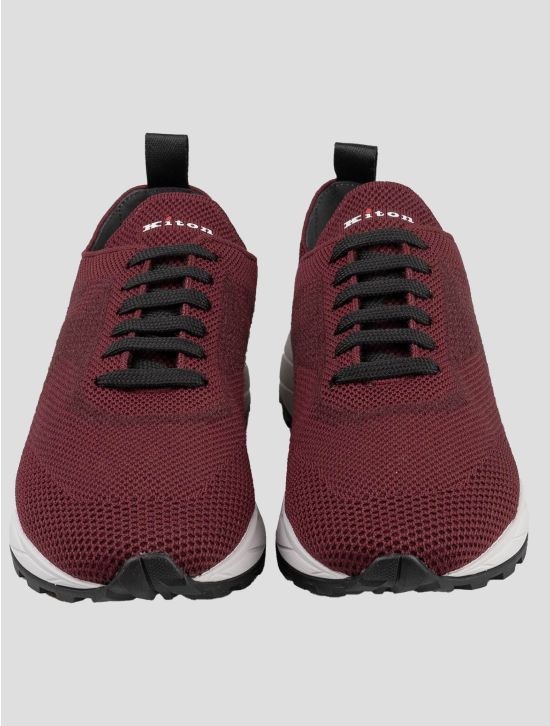 Kiton Kiton Red Pl Pu Wool Sneakers Red 001