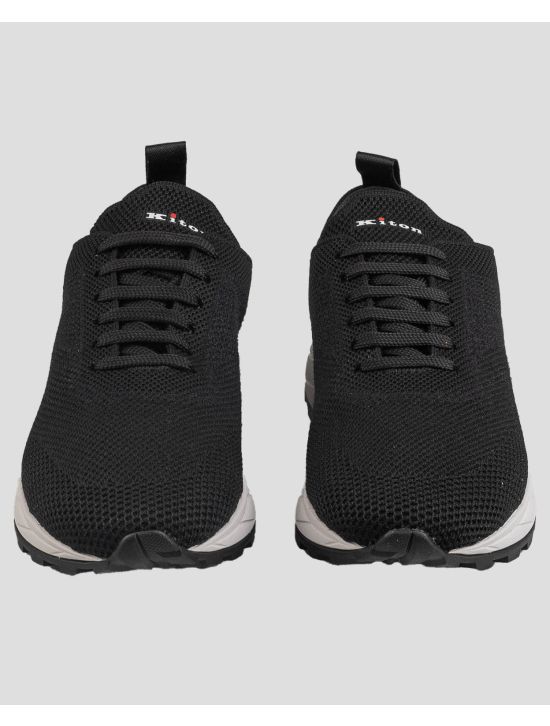 Kiton Kiton Black Pl Pu Wool Sneakers Black 001