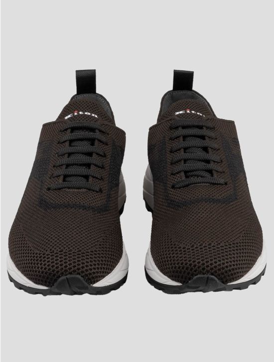 Kiton Kiton Brown Pl Pu Wool Sneakers Brown 001