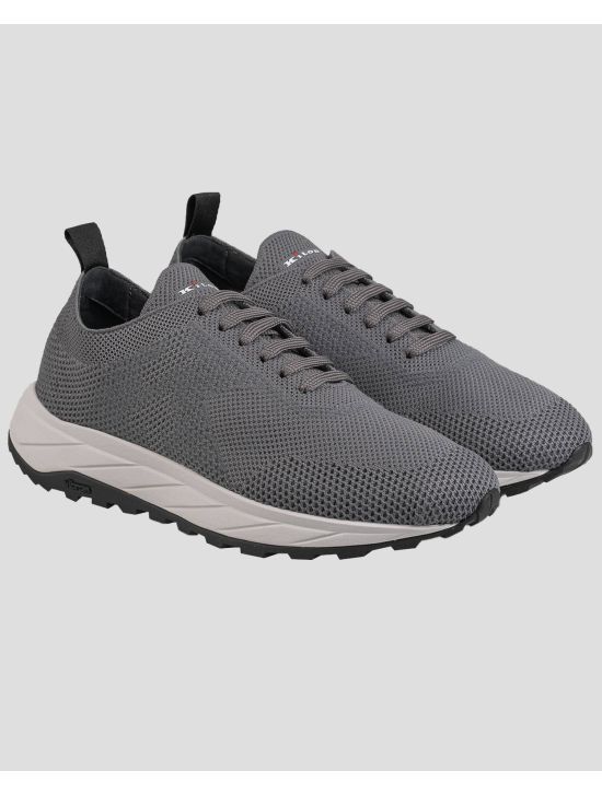 Kiton Kiton Gray Pl Pu Wool Sneakers Gray 000