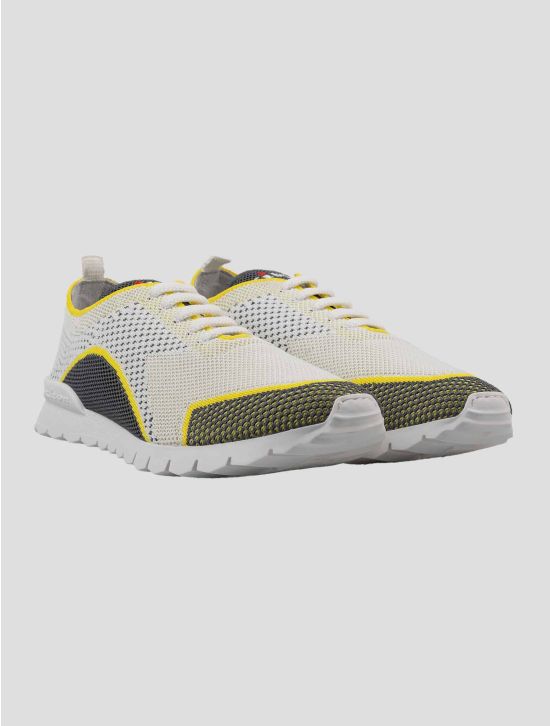 Kiton Kiton Gray Yellow Cotton Ea Sneakers Gray / Yellow 000