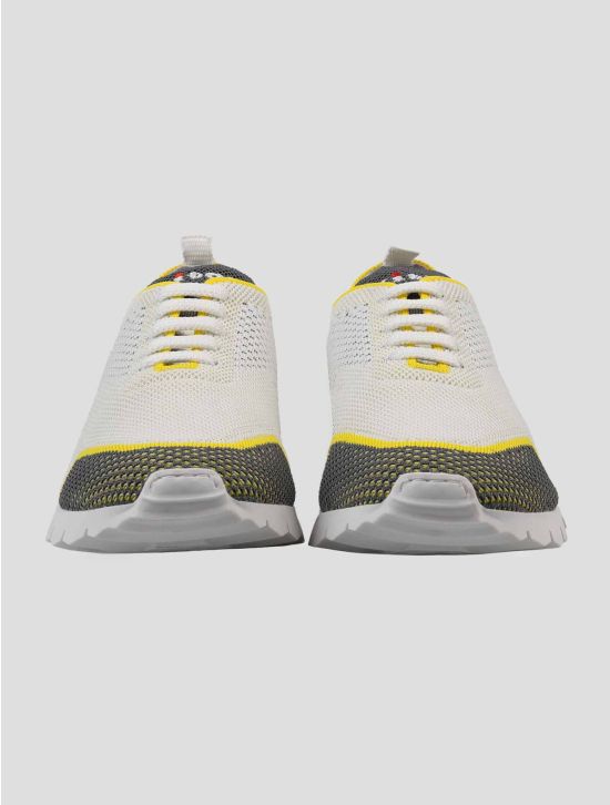 Kiton Kiton Gray Yellow Cotton Ea Sneakers Gray / Yellow 001