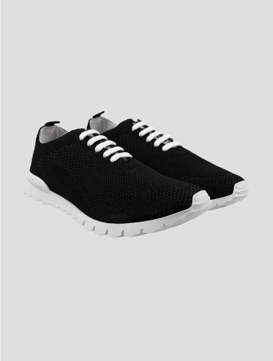 Kiton Kiton Black Cotton Ea Sneakers Black 000