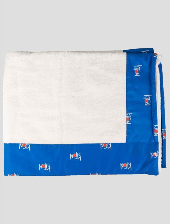 Kiton Kiton White Light Blue Cotton Pl Beach Towels White / Light Blue 000