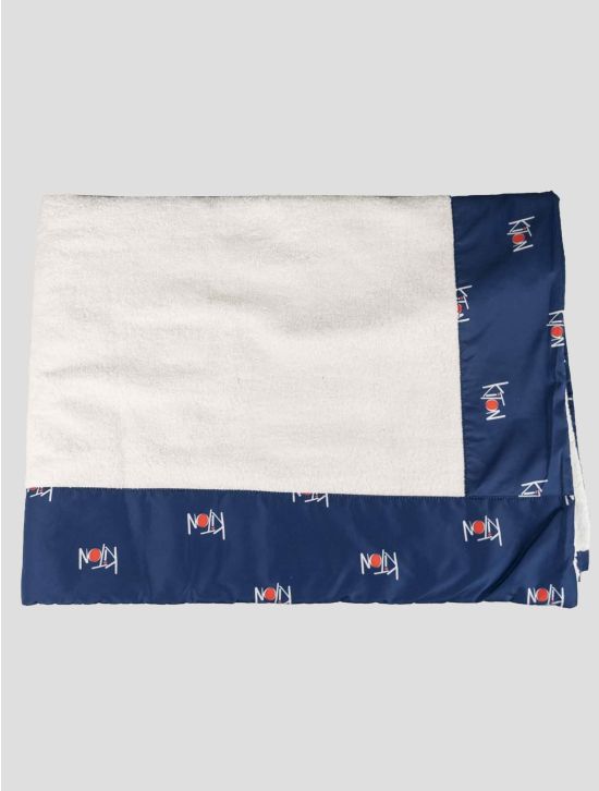 Kiton Kiton White Blue Cotton Pl Beach Towels White / Blue 000