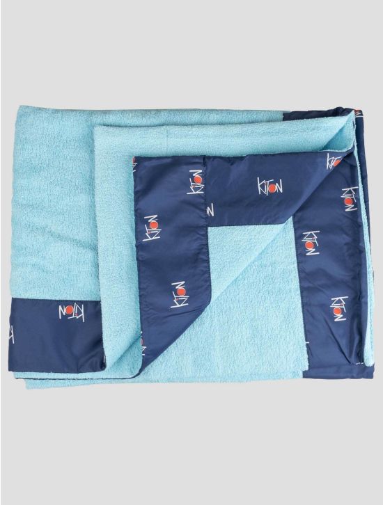 Kiton Kiton Light Blue Blue Cotton Pl Beach Towels Light Blue / Blue 001