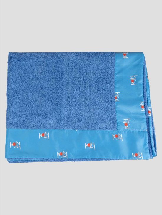 Kiton Kiton Blue Light Blue Cotton Pl Beach Towels Blue / Light Blue 000