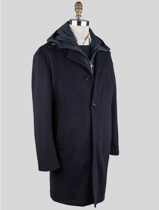 Kiton Kiton Blue Vicuna Perù Overcoat Blue 001